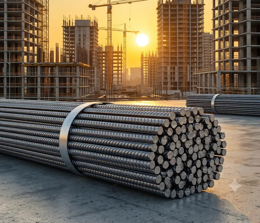Construction-Grade TMT Steel Bars